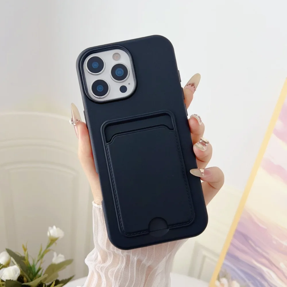 S558e9057ed504026b78e35e630e775b7m.webp Candy Color Wallet with Card Slot Holder Protective Case For iPhone 17 Air 16e 16 Pro Max 15 14 Plus 13 12 11 Shockproof Cover