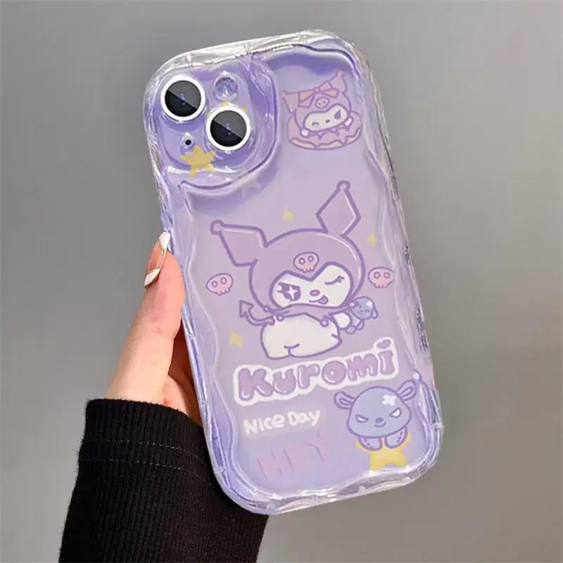 S55b30feddd16495994f0dff74542409b7.webp Cute Kitty Cat Grip Tok Holder Wave Soft Phone Case For IPhone 16 15 17 Pro Max 14 11 12 Pro 17 Air 13 Mini 16E