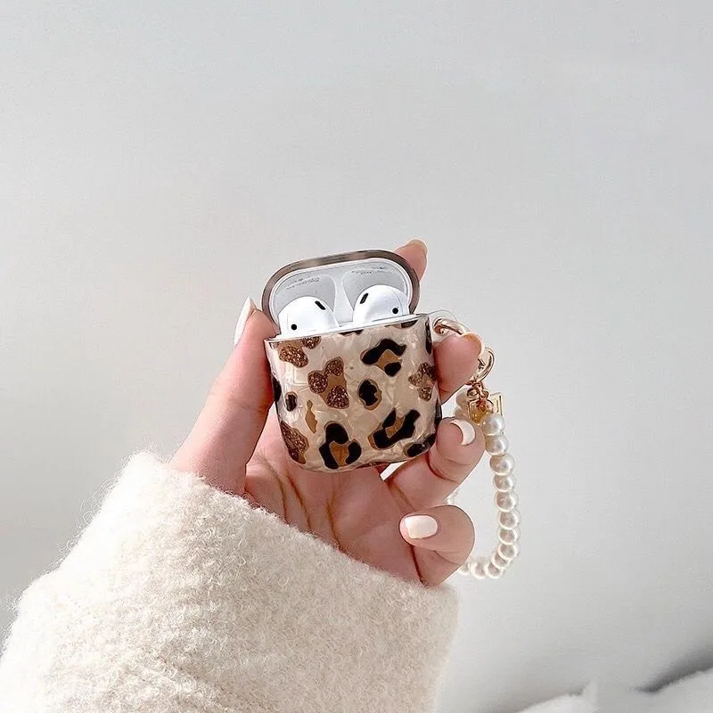 S55ebcfa885a24aa892e08050327cf0e9l.webp Leopard Pendant Headphone Protective Cover For Airpod 1 2 3 Pro 1 2 3 Pearl Earphone Cases