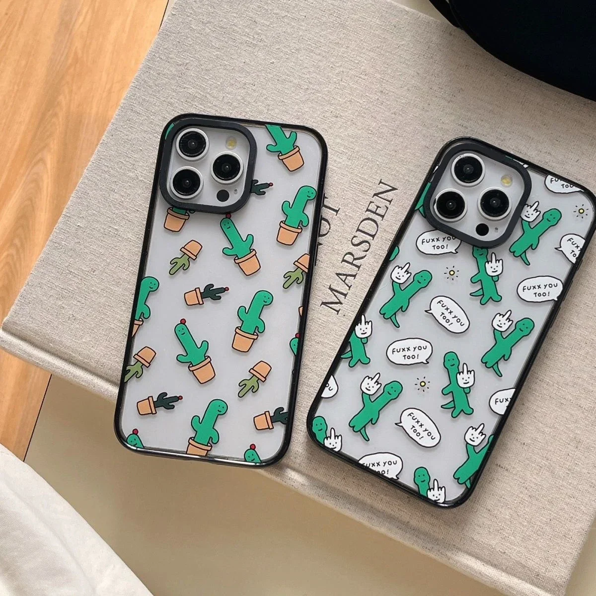 Cartoon Dinosaur Black Border 2.0 Acrylic Phone Case Cover for IPhone 12 13 14 15 16 17 Pro Max Case