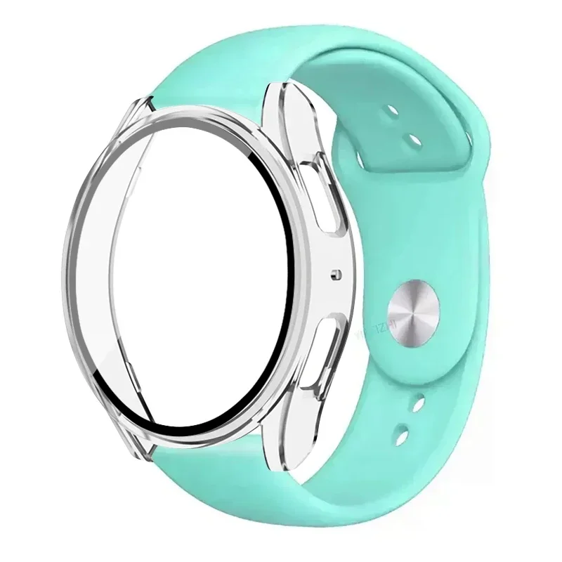 S56953f2d1d1d4c76899fde9c56bb4f44N.webp Tempered Glass+Case+Strap For Samsung Galaxy Watch 7 6 4 5 40mm 44mm Silicone band+Screen Protector 2 pack watch Accessories