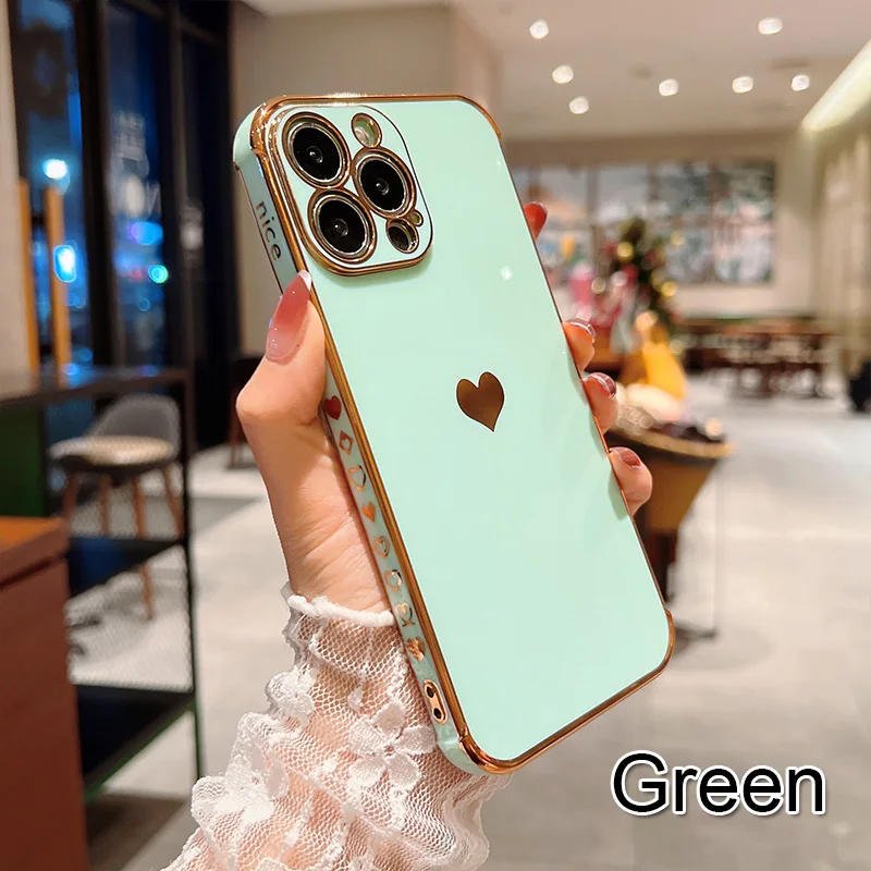 S58d92e9f724447d1ab785e83eda63619j.webp Electroplating Side Love Heart Phone Case For IPhone 17 16 15 14 13 12 11 Pro Max XR 8 Plus SE2/SE3 Shockproof Back Cover
