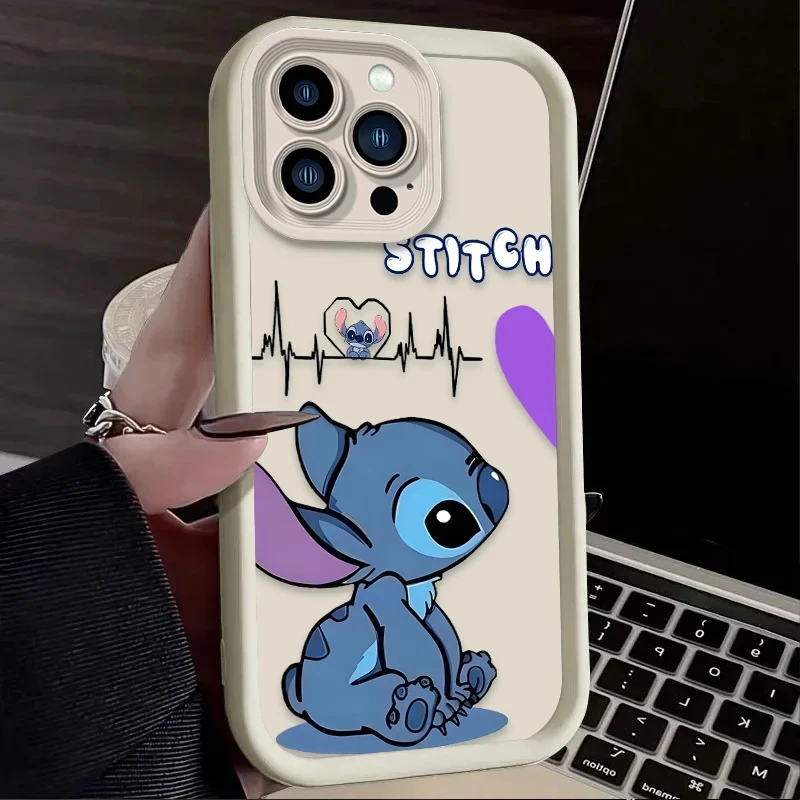 S58e9bdb89c734d2d8903e36ca6d162ce8.webp Cartoon Stitch Angel Cute Couple Phone Case For iPhone 15 14 13 12 11 Pro Max X XS Max XR 12 13 Mini 7 Plus Shockproof Soft Cover