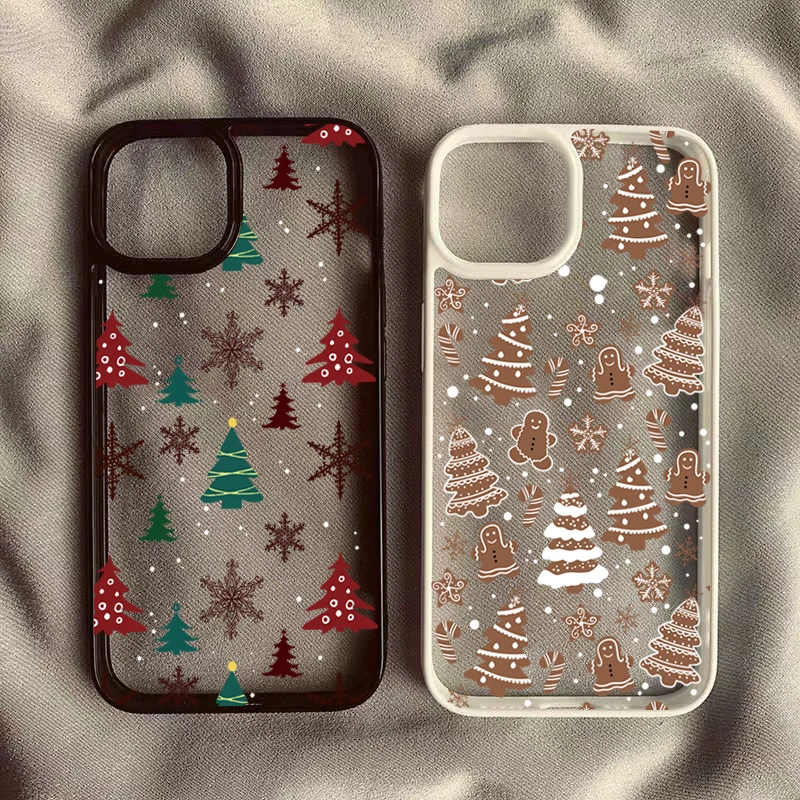 S590609a67ef84b31954d7e944a912697Q.webp Christmas Tree Snowman Transparent Phone Case For iPhone 17 16 15 Pro Max Plus 14 13 12 11 17 Air Fashionable Shockproof Cover
