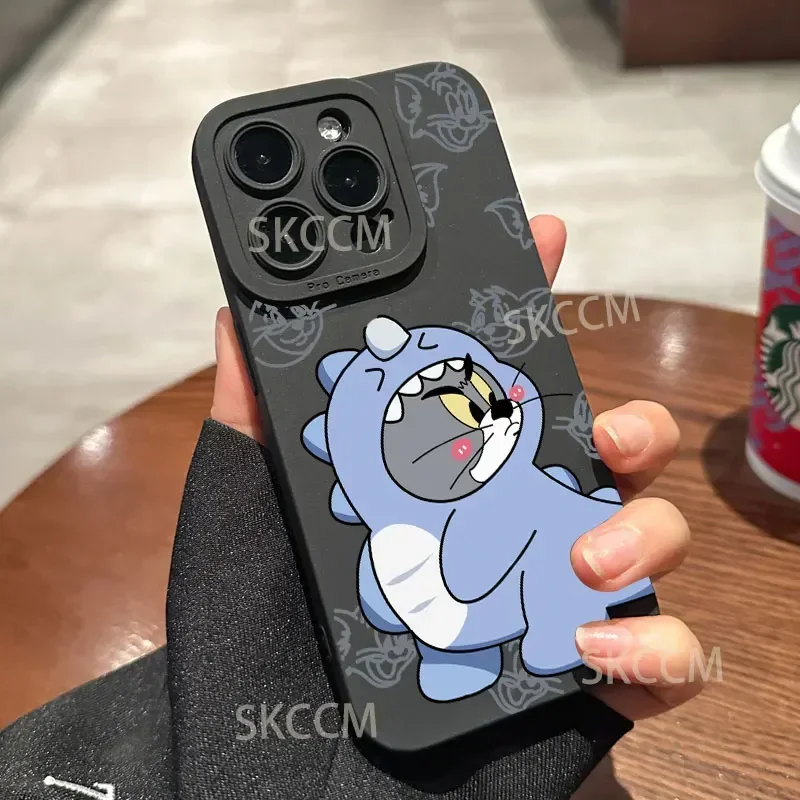 S598235ba8a604068b7e2dffff0812d5bv-2.webp Cartoon Tom and Jerry Couple Phone Case For iPhone 16 11 12 13 14 15 Pro Max Mini Plus XS X XR Max 7 8 SE Shockproof Back Cover
