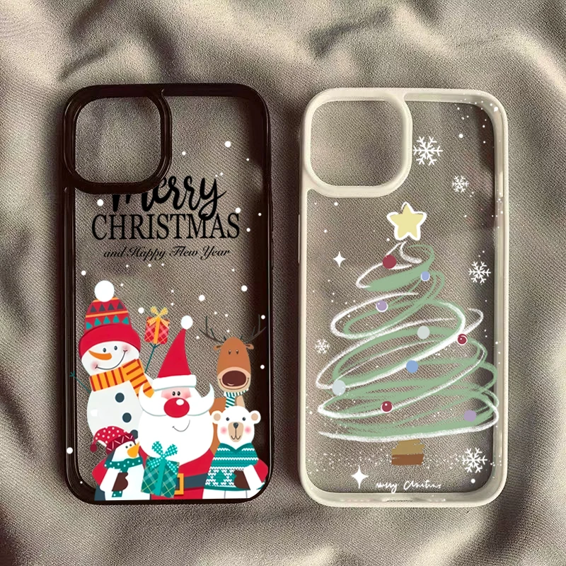 S599522eb85834a5085a9270498a59985y-3.webp Christmas Tree Santa Claus Clear Phone Case For iPhone 17 16 Pro 16 Plus 16 15 14 13 12 11 Pro Max 17 Air 16E Protective Cover