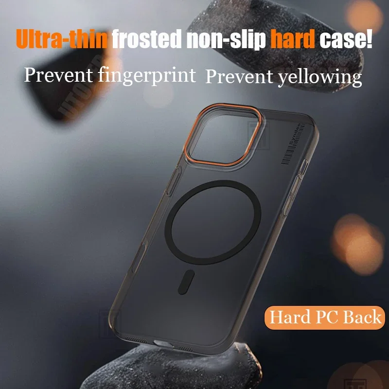 S59e2fb70e5b44e92ba1e46ff7a584aff0.webp New Ultra Thin Matte Magnetic Mobile Phone Case For iPhone 16 15 14 13 12 11 Pro Max Plus Translucent Hard PC Shockproof Cover