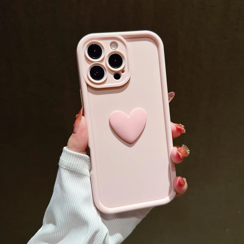 S5a2c29a2fdad4991bc324d455bf1592fD-2.webp 3D Pink Love Heart Silicone Soft Phone Case For iPhone 17 16 15 14 13 12 11 Pro Max XS XR X 7 8 Plus SE With Lanyard Rope Cover