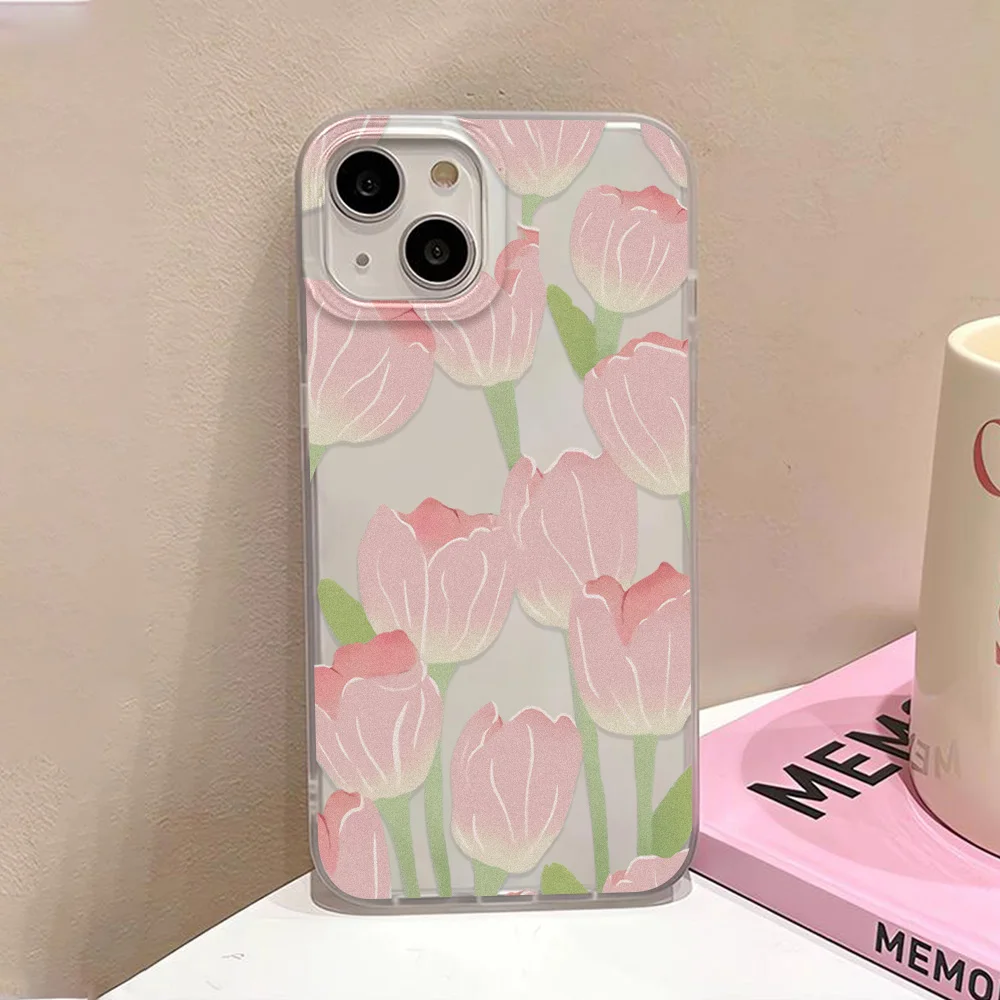 S5b63da12781843199ea9b3bd8219767eJ.webp Flower Clear Phone Case For iPhone 16 Pro Case iPhone 13 15 17 11 12 14 Pro Max Plus 12 13 Mini Shockproof Silicone Soft Cover