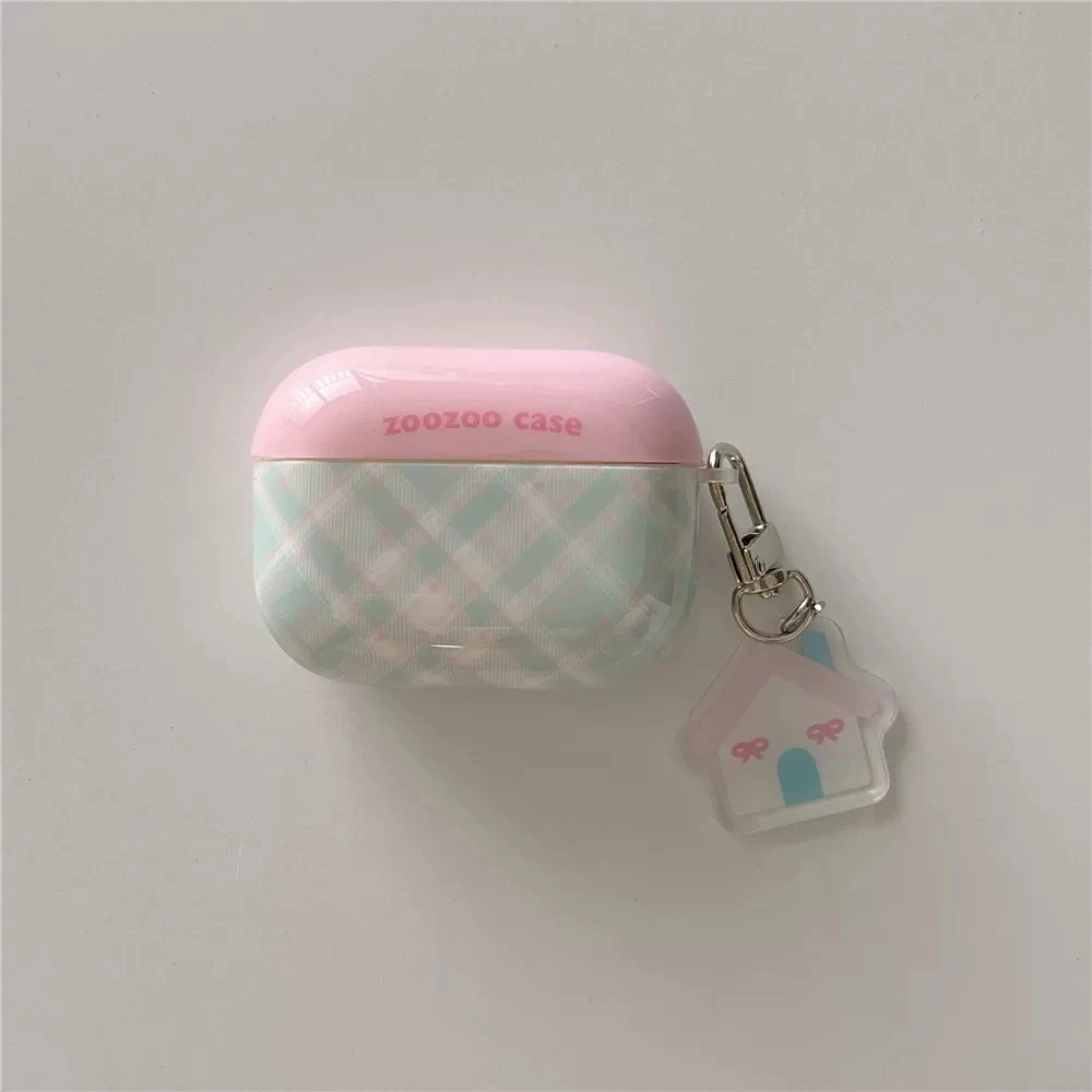 Simple Contrasting Color Grid Ripple Point Suitable For AirPods 3 Headphone Cover, New And Fresh