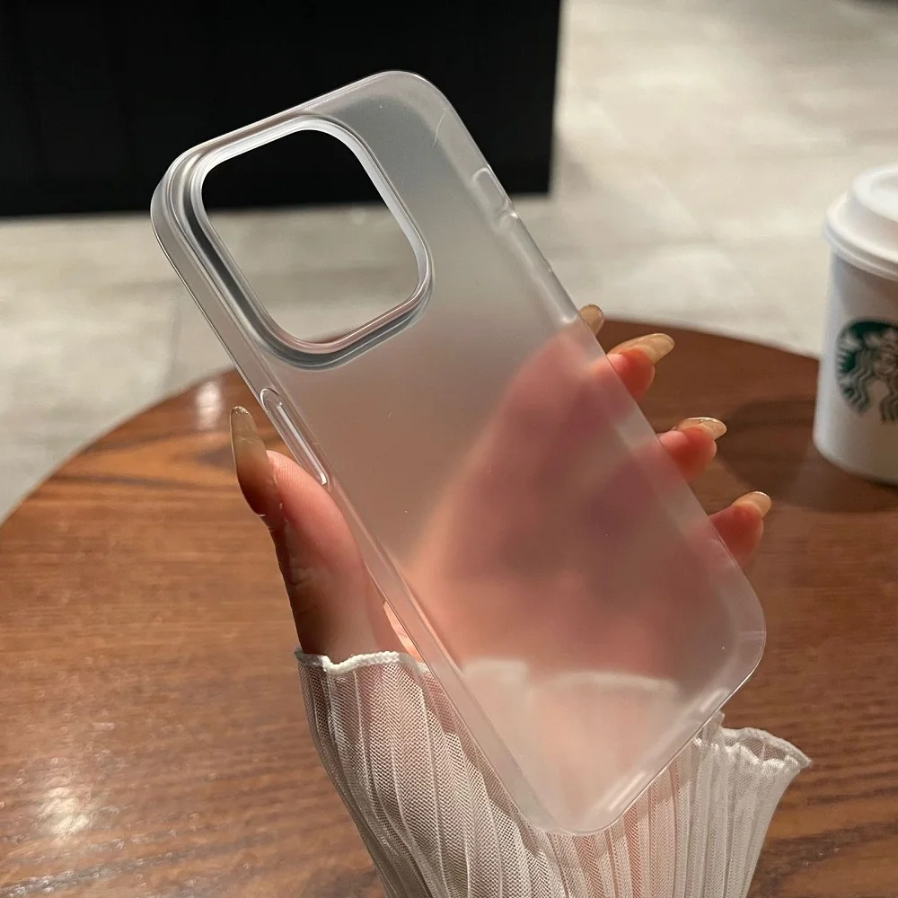 S5cb3c9217cf143bca16d622634bf0a9bZ.webp Ultra Thin Matte Translucent Phone Case For Apple iPhone 17 16 15 14 Plus 13 12 Pro Max Hard Plastic PC Clear Silky Skin Cover