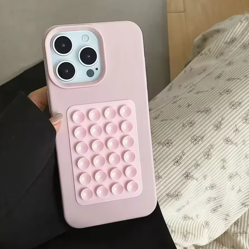 S5daf6b5e9a224a729293192ba946a596S.webp Suction Cup Stand Litchi Pattern Phone Case For iPhone 17 16 15 14 13 12 11 Pro Max X XS XR With Lanyard Rope Soft Bumper Cover