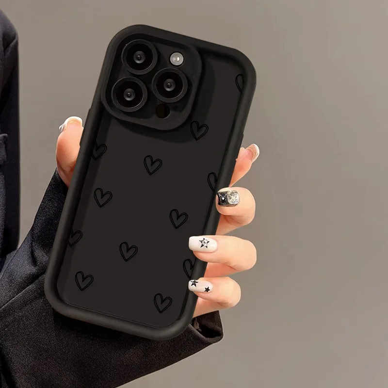 S5e319e14972445509f9f1b4d4bf6cd57E.webp Simple Love Heart Case For iPhone 14 Pro Cases iPhone 17 16 15 11 12 13 Pro Max 14 15 Plus 17 7 8 X XR XS Max Soft Siicone Cover