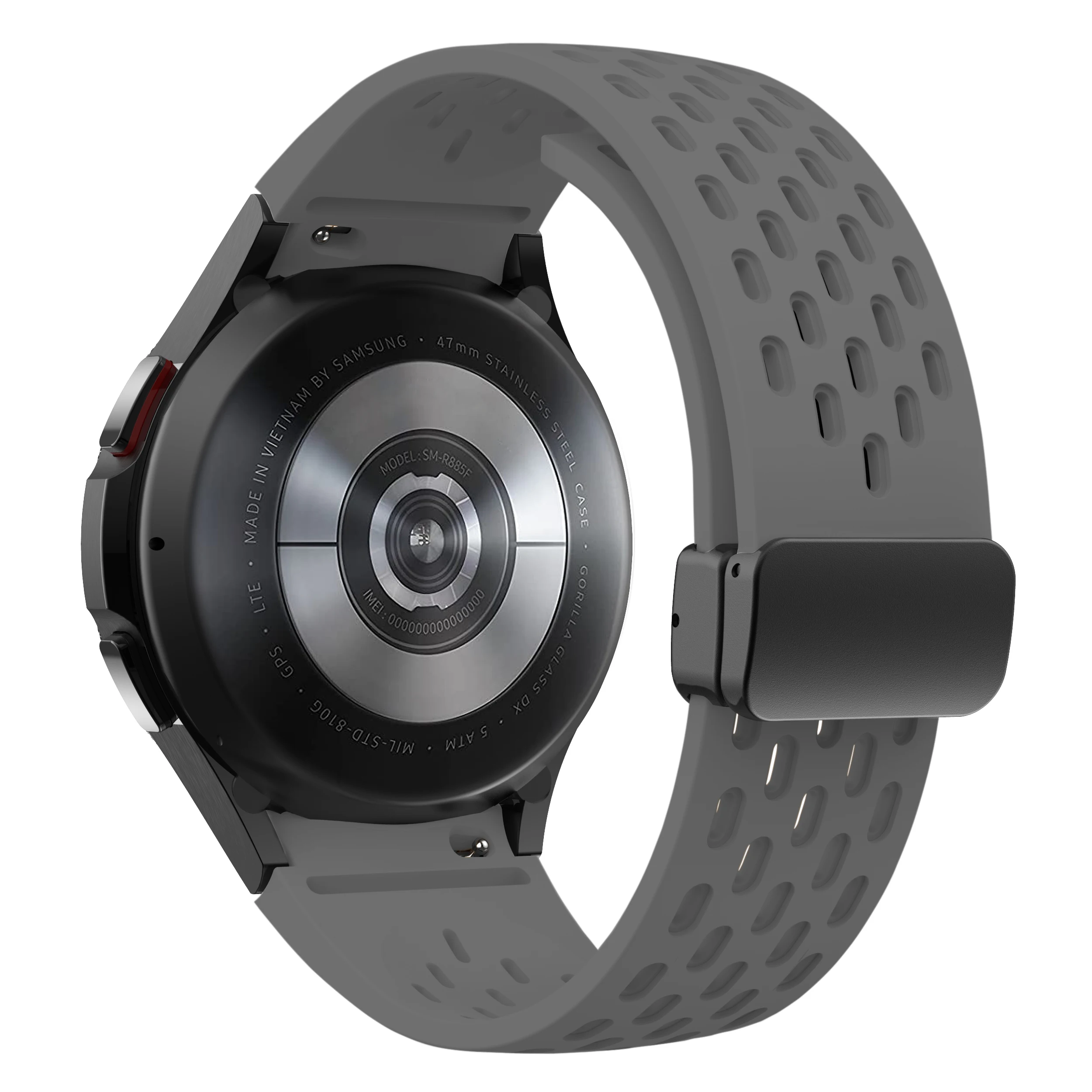 Silicone Strap for Samsung Galaxy Watch 7 6 5 4 40mm 44mm 5 Pro 45mm Magnetic Buckle Band 6 Classic 43mm 47mm No Gaps Bracelet