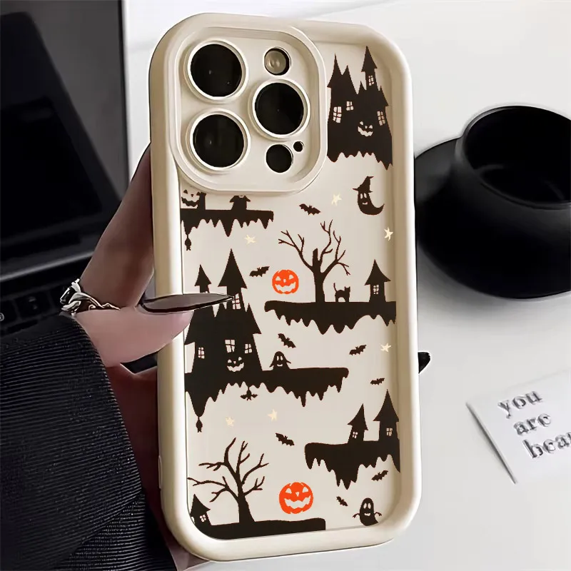 S5e3de610bd08493a97c7d8cb731006adJ.webp Halloween Castle Moon Soft Silicone Case For iPhone 17 Pro 14 15 Plus 11 12 13 16 Pro Max Coque 16E 17AIR Shockproof Phone Cover