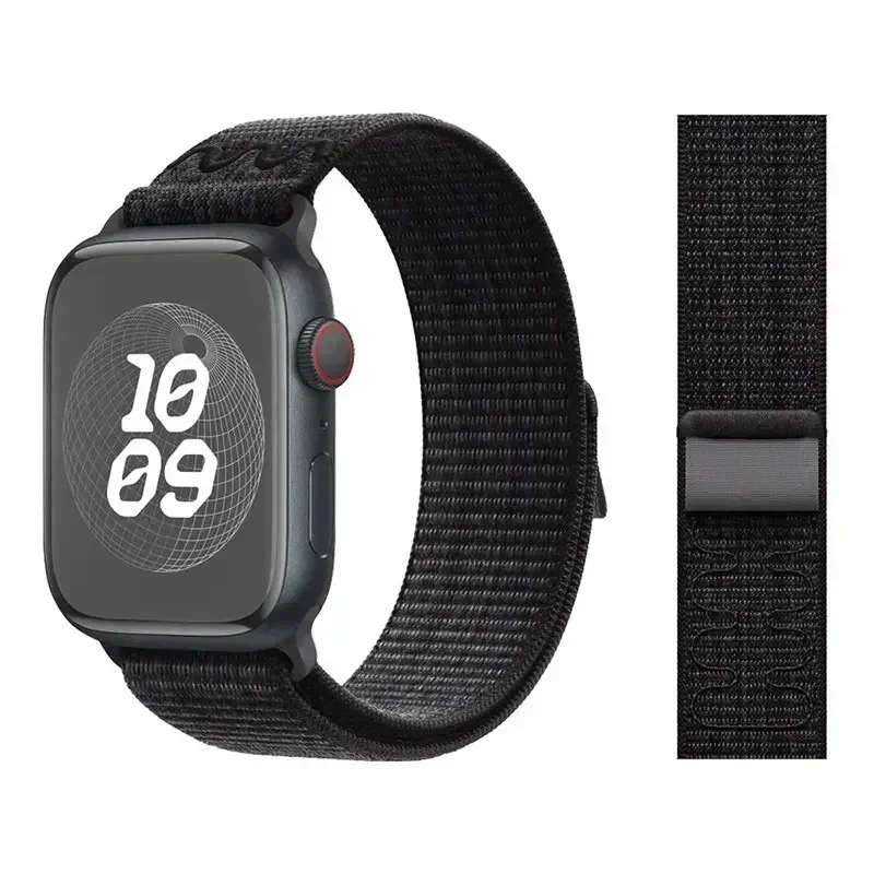 Nylon Sport Strap for Apple Watch Band 49mm for Loop Bracelet iWatch S10 9 8 7 6 5 4 3 se2 Ultra 2 46mm 45mm 44mm 41mm 42mm