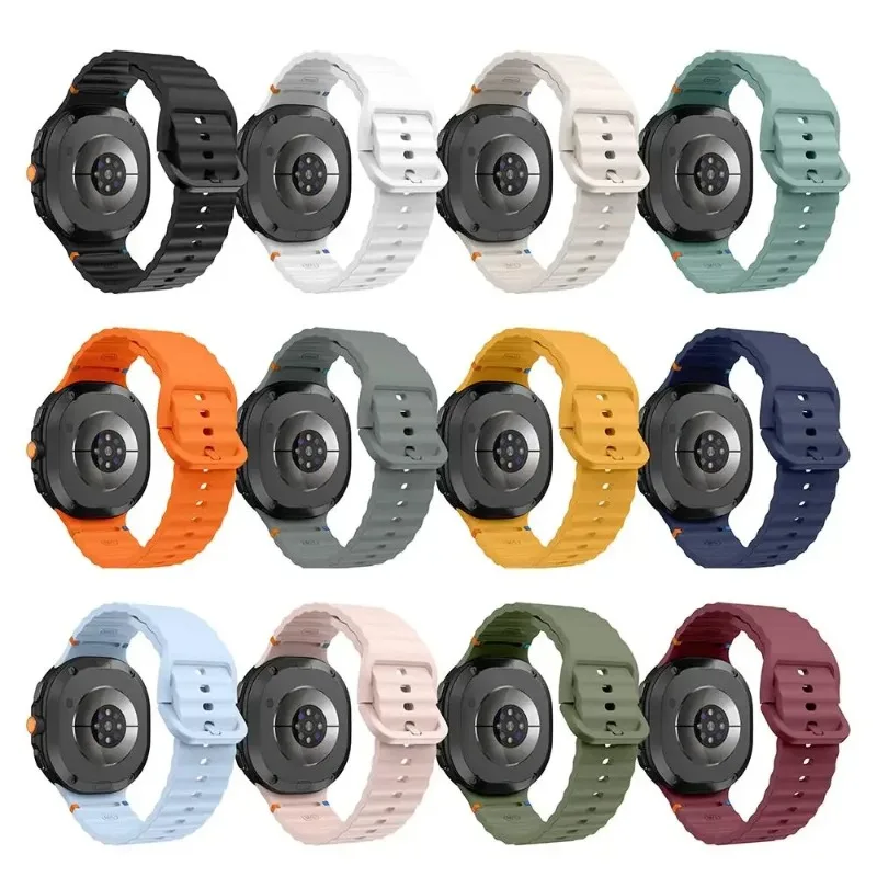 Original Silicone Strap For Samsung Galaxy Watch 8 Classic 46mm Sports Breathable Bracelet Wristband For Galaxy Watch 8 44/40mm