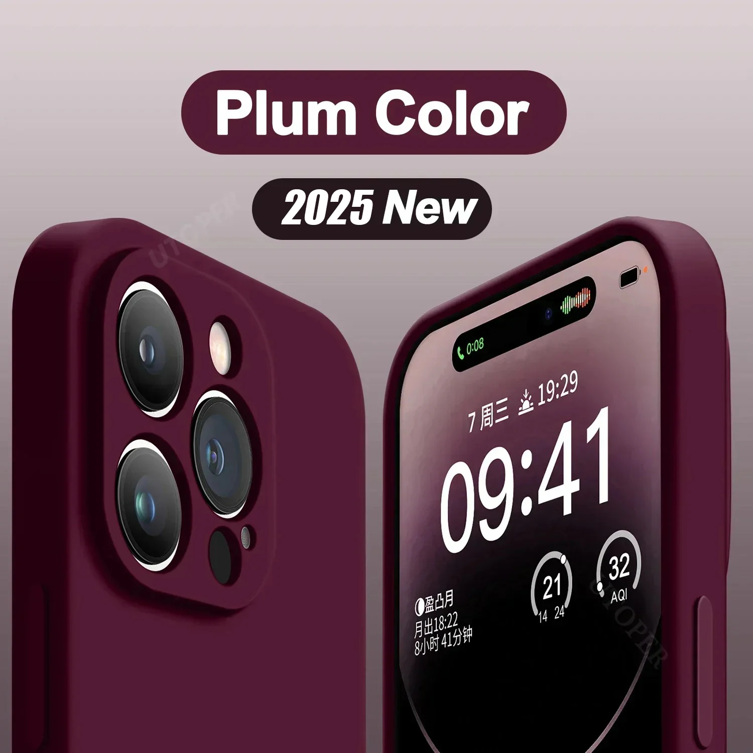S60354078e4b849e5b391f7d02a1cd784f.webp Brown New Liquid Silicone Camera Protection Case for iPhone 16 15 14 13 11 12 Pro Max Plus Soft Shockproof Colorful Cover