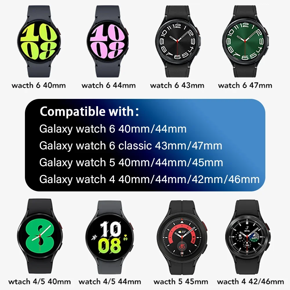 S60f6d7a0c3de47a0994f9f6b575286fcV.webp 20mm Band For Samsung Galaxy Watch 7 4/5/6 44mm 40mm 5 Pro 45mm Silicone Bracelet correa Galaxy Watch 6 classic 47mm 43mm strap