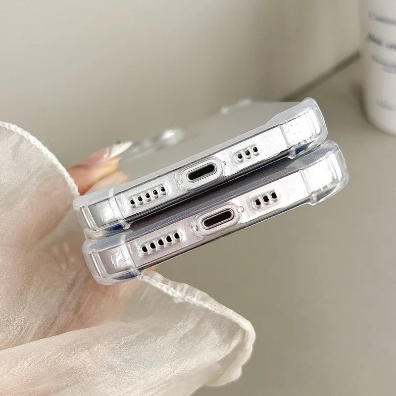 Soft Shockproof Transparent Phone Case For iPhone 17 16 15 14 13 12 11 Pro Max 7 8 Plus XS X XR Mini SE Clear Bumper Back Cover