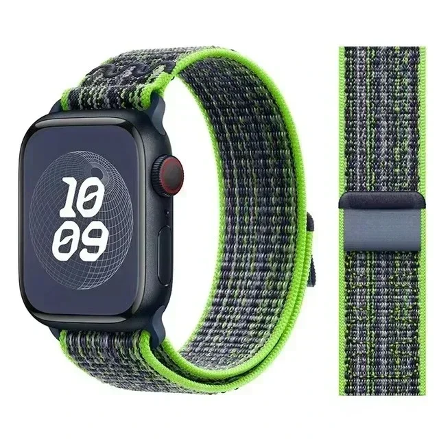 Nylon Sport Strap for Apple Watch Band 49mm for Loop Bracelet iWatch S10 9 8 7 6 5 4 3 se2 Ultra 2 46mm 45mm 44mm 41mm 42mm