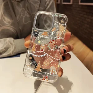 S63220dcc3dce4cec825f28711f4a210f0.webp Cute Christmas Tree Gingerbread Aesthetic Transparent Phone Case for iPhone 17 16 11 XR 13 15 14 12 Pro Max XS XR 7 8 Plus Cover