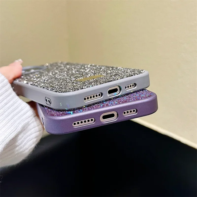 S6404538844c5414c8efda75a531fa5e40.webp Luxury Bling Glitter Phone Case For iPhone 17 16 Pro Max 15Pro 14plus 13 12 Vogue Protective Soft Diamond Cover Protective Shell