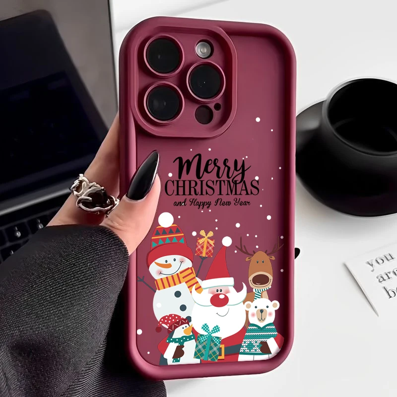 S647f5e85bd184ad5835dc48949413ee9J.webp Christmas Pattern TPU Case For iPhone 17 Air 16e 16 Pro Max 15 14 Plus 13 12 11 17 Pro Max Shockproof Soft Silicone Phone Cover