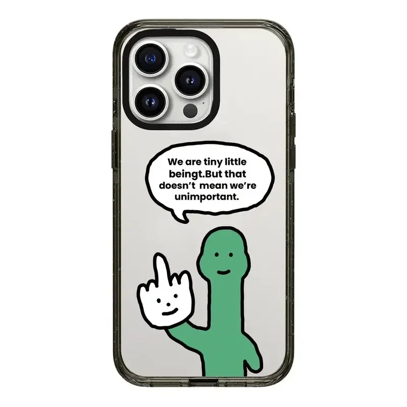 Cartoon Dinosaur Black Border 2.0 Acrylic Phone Case Cover for IPhone 12 13 14 15 16 17 Pro Max Case
