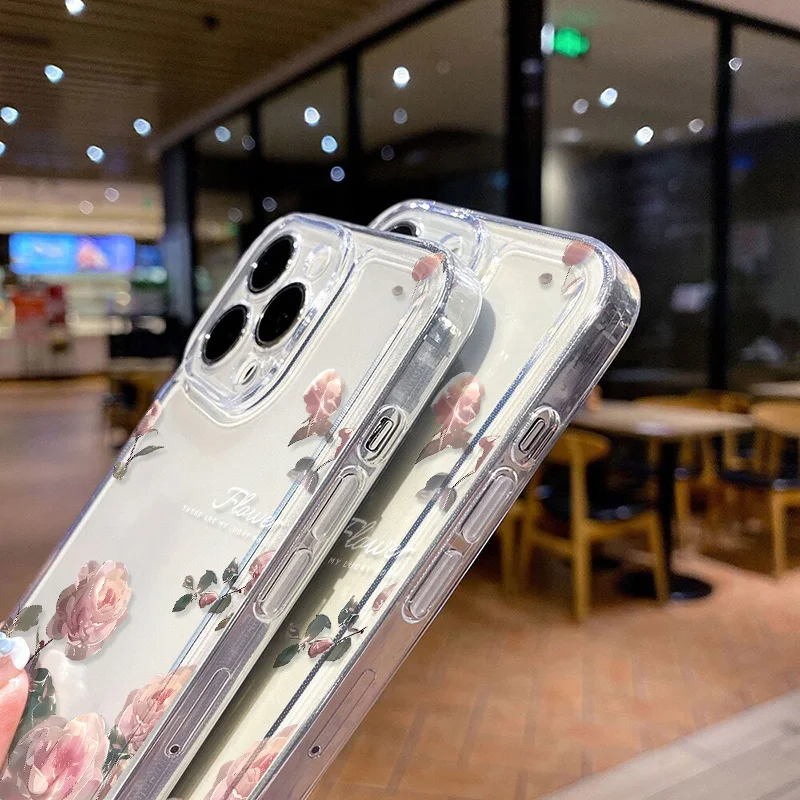 S6536a797b3b14b21bc646baa21131cc3f-1.webp Rose Flower Phone Case For iPhone 16 Pro Case iPhone 17 15 14 11 13 12 Pro Max 16e 7 8 Plus XR SE Shockproof Clear Soft Cover