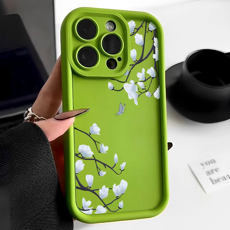 S6564ce53870542a3b2ea042c2bada064i.webp Magnolia Flower TPU Case For iPhone 17 16e 16 15 Pro Max 14 13 12 11 Pro Max 17 Air Shockproof Bumper Soft Silicone Phone Cover