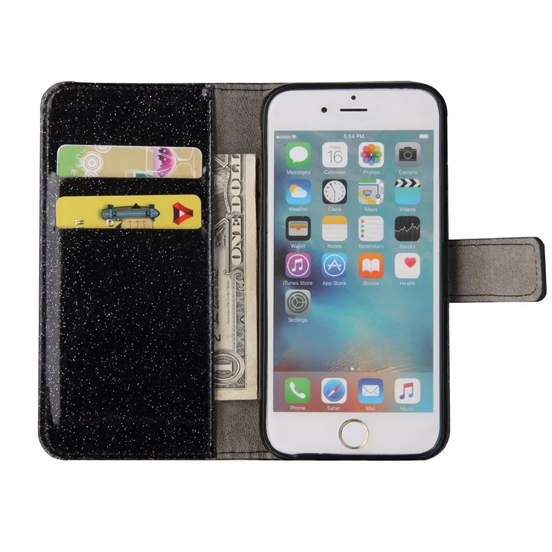 Bling Diamond Wallet Flip Case For iPhone 17 16 15 14 13 12 11 Pro Max Plus XR XS Glitter Butterfly Flower Magnetic Book Cover