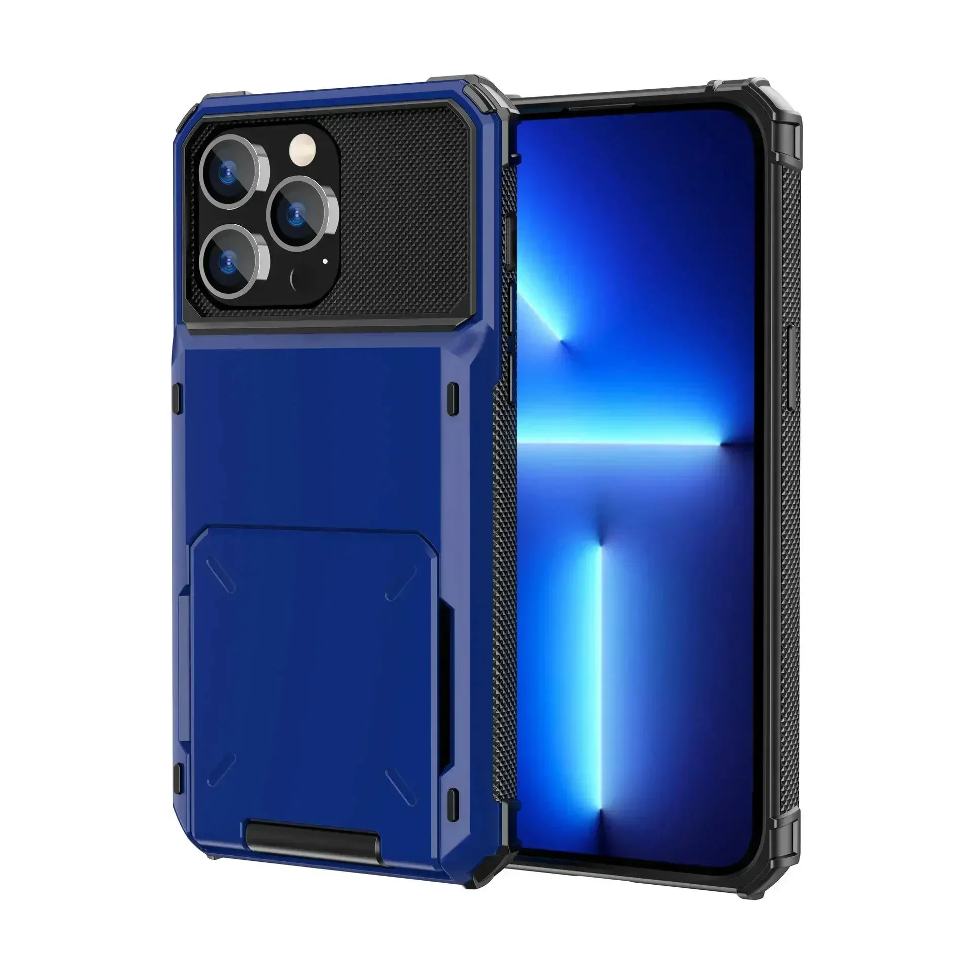 S6657c36081dd4076a2063d92ee09bc915.webp Card Holder Case For iPhone 17 Pro Max 16 15 Pro Max 14 13 12 11 Heavy Duty Wallet Hidden Flip Slot Protective Hard Back Covers