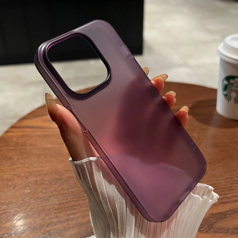 S679591bbd36640c4bf2490397e79a54el.webp Ultra Thin Matte Translucent Phone Case For Apple iPhone 17 16 15 14 Plus 13 12 Pro Max Hard Plastic PC Clear Silky Skin Cover