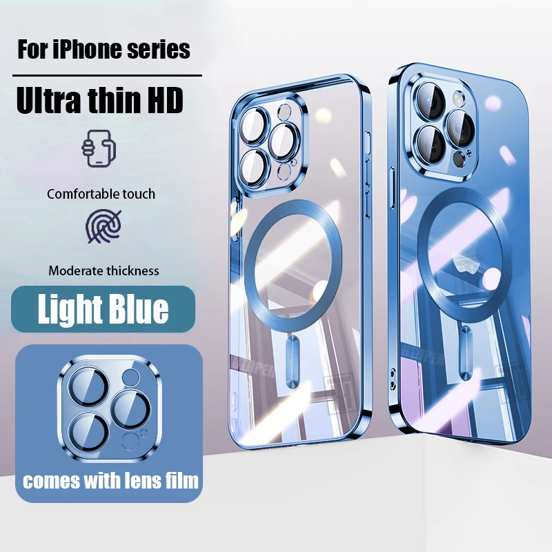 S6965fc790a924c4e9f7432fa4f7ef8eaq.webp Official New Desert Gold Phone Case for iPhone 16 15 14 13 12 11 Pro Max 16 Plus Plating Magnetic Soft TPU Clear Lens Film Cover