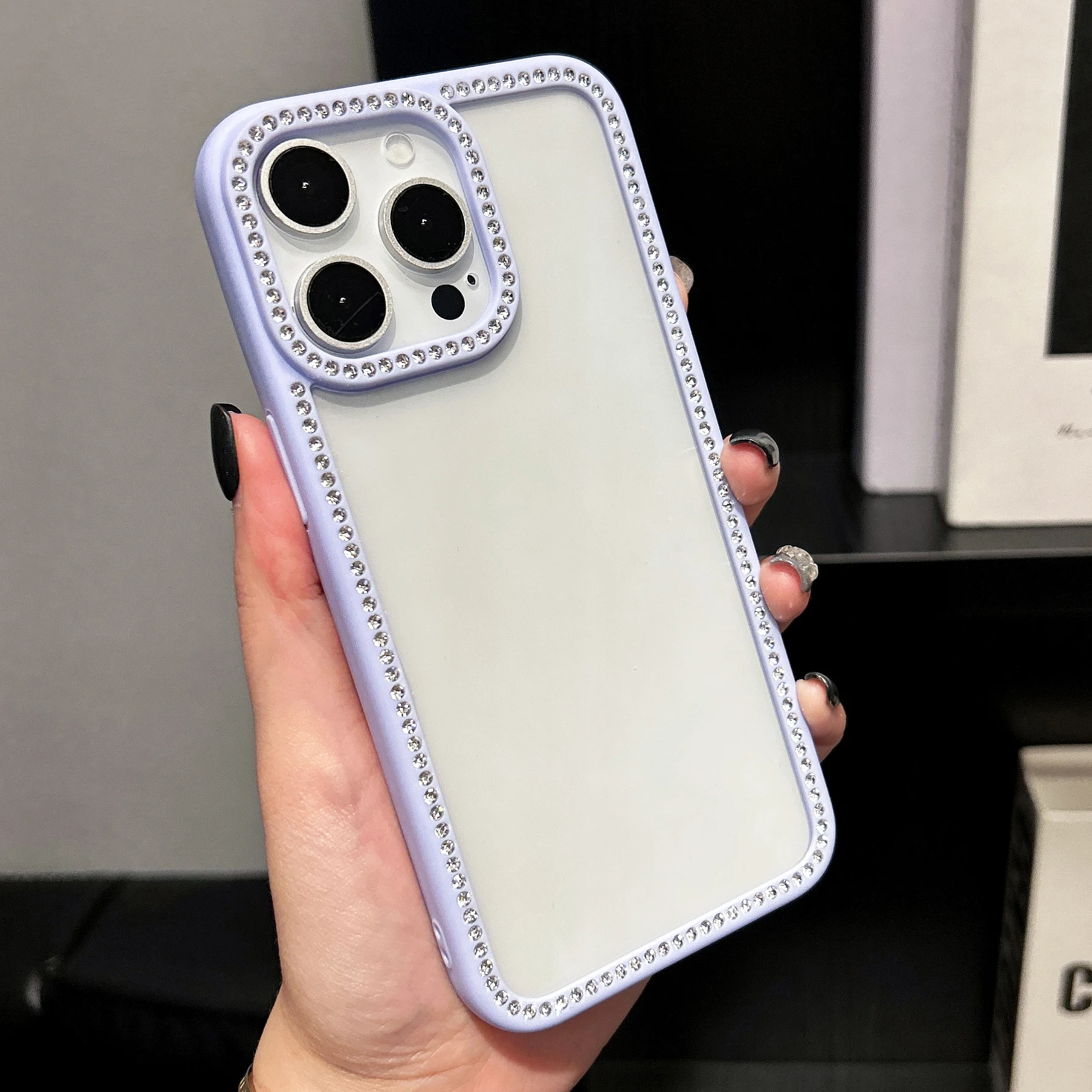 S69c2d727ba8b459ab5e118de9c80612cw.webp Luxury Diamond Glitter Transparent Phone Case For iPhone 17 Air 12 13 14 15 16 Pro Max Plus Shockproof Clear Soft Bumper Cover