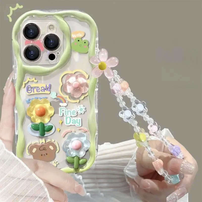 S69e213653b3d46e095db3b944cf73615f.webp 3D Cute Pink Flower Phone Chain Lanyard Case for Iphone 17 Air 16 Pro Max 11 12 13 14 15 Pro Max Plus Mini Hang Cover
