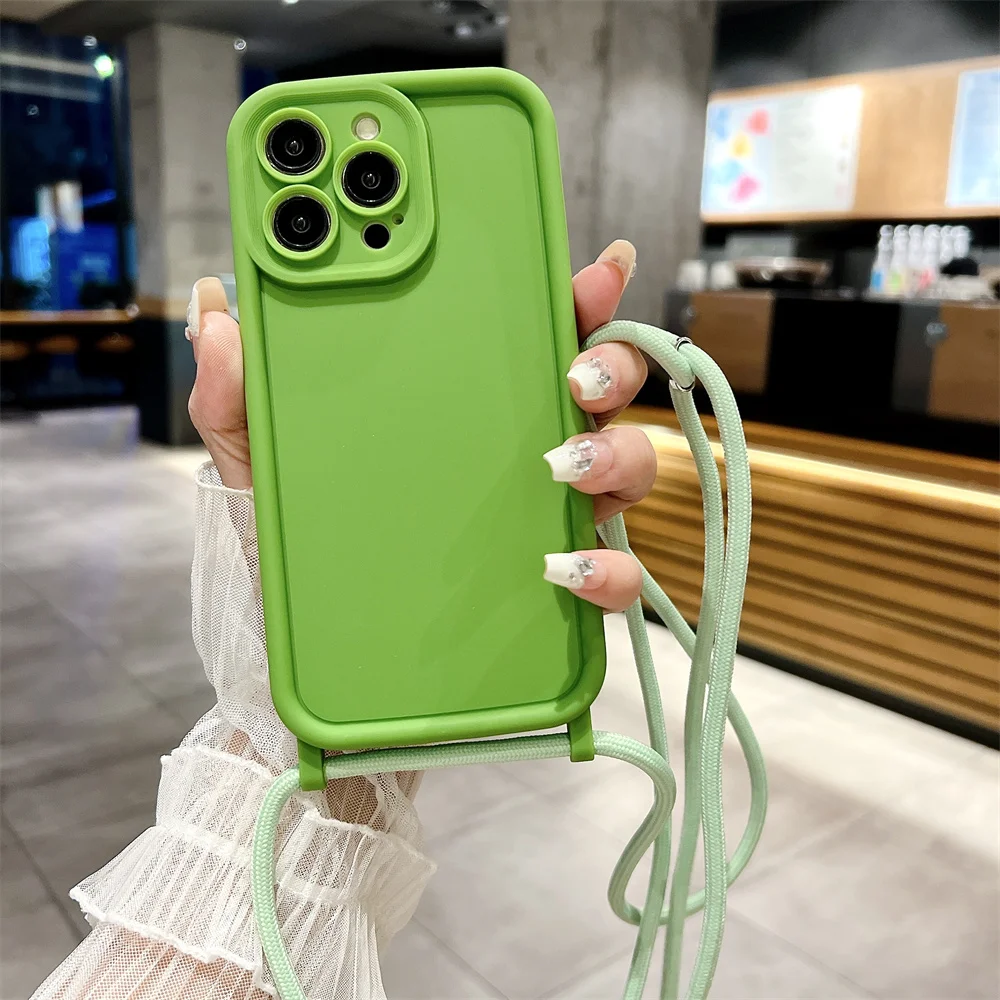 S6a2680acc2b9457d806c5ea12b7b9c33H-2.webp Phone Case For iPhone 14 13 15 16 Pro Max 17 Air 16E 12 11 X XR XS 7 8 Plus Crossbody Adjustable Lanyard Strap Rope Soft Cover