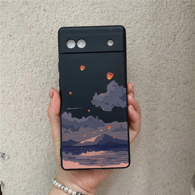 Japan Anime Landscape phone Case for Google Pixel 10 Pro XL 9 7a 7Pro 6a 6 6Pro 8 8 Pro 5G Clear Scenery Covers Fundas Skin