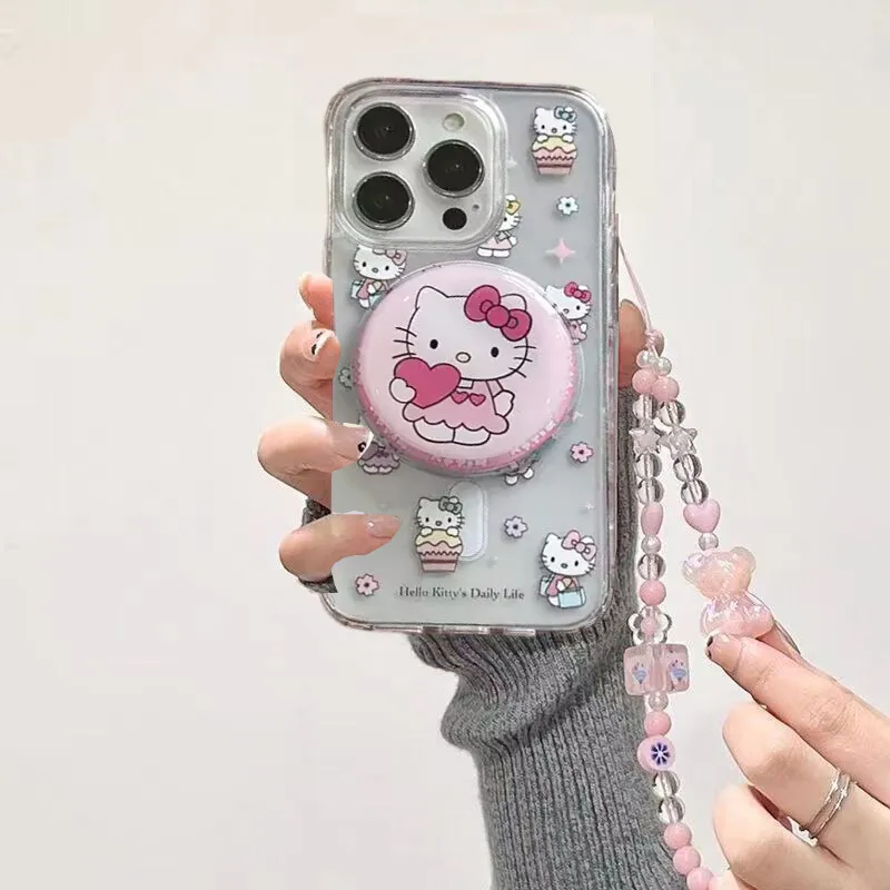 S6ae53083bce74d4bb8de9c3a7d4712a9Q.webp Cute Kitty Cartoon Cat Magnetic Grip Holder Magsafe Wireless Charge Chain Case For iPhone 17 Air 16 15 12 Pro Max 14 Plus 13 Mini