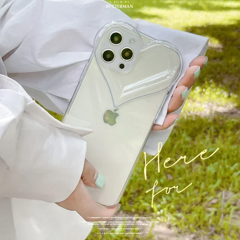 Love Heart Protect Lens Phone Cases For IPhone 17 16 Pro Max 15 14 13 12 11 Pro Xs XR 7 8 Plus SE2/SE3 TPU Shockproof Back Cover