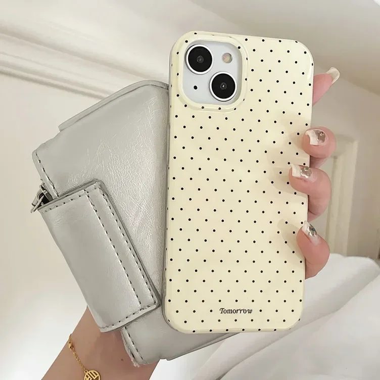S6b3a7f839acb41cd8063cabf7c8fc42aa-1.webp INS Polka Dot Small Fresh Mobile Phone Case for iPhone 17 16 15 14 13 12 Pro Max 11 Ultra Slim Shockproof Cover for iPhone 17Pro