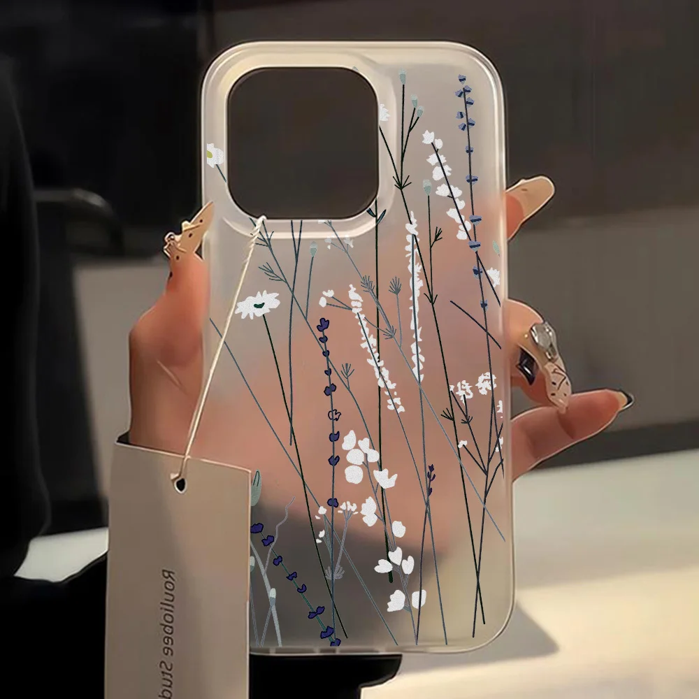INS Flower Soft Phone Case for iPhone 16 Pro Max Case iPhone 17 15 13 14 12 11 Pro 12 Mini Plus Silicone Shockproof Back Cover