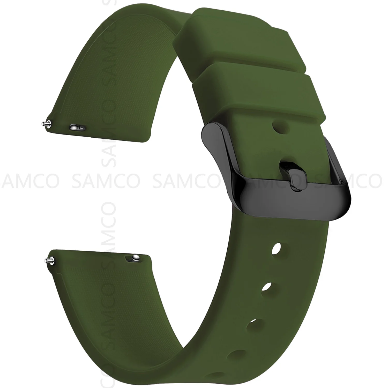 Silicone Watch Bands 14/16/18/19/20/21/22/24 mm Soft Quick Release Rubber Watch Bands Samsung Galaxy, Garmin Huawei Watch Straps