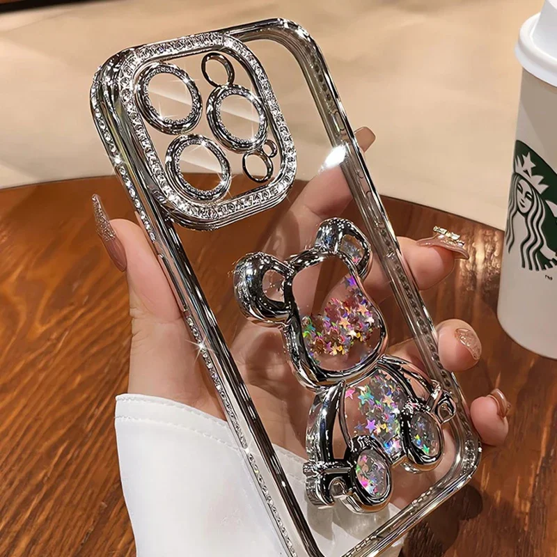S6d537c053c304d75adc4512b8ac93f74A-2.webp Glitter Quicksand Bear Diamond Case iPhone 15 14 13 16 17 Pro Max 17 Air Plus 11 12 Gradient Rhinestone Plating Soft Cover
