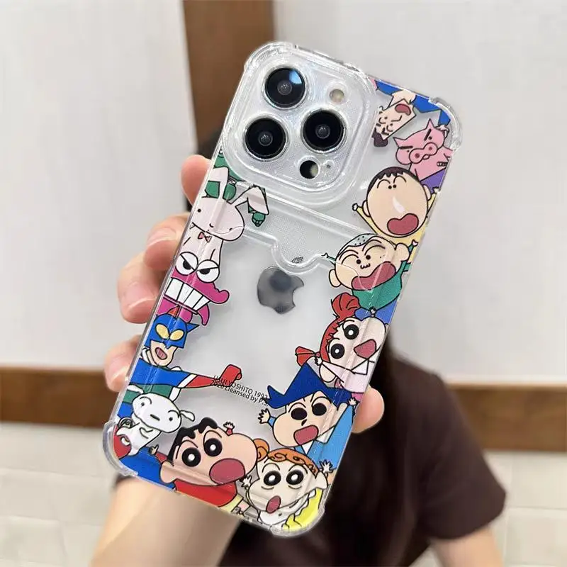 S6da0becacdc14713a4023bf61be4f233g.webp Cute Crayons Shin-chans Photo Card Slot Wallet Case For iPhone 17 Pro 17 Air 15 Pro Max 16 14 13 12 11 Plus 16e Cover Funda Sili