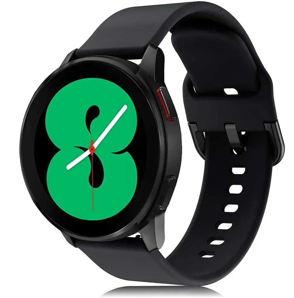 S6e8b7b6fed1a4462a6409e9043c65feak.webp 22mm 20mm Strap for Samsung Galaxy watch 4 5 pro 45mm Gear s3 Active 2 silicone smartwatch braceletband amazfit GTS 4 2 GTR band