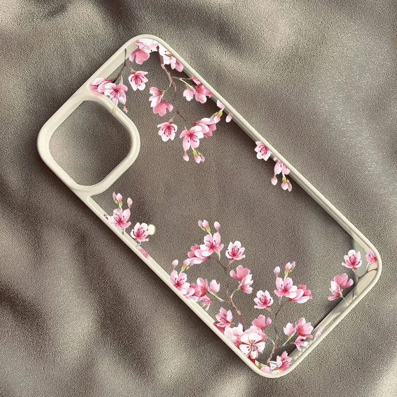 S6ed802c7c58d485d98ab36ba77ff9dca3-1.webp Pink Magnolia Flower Phone Case For iPhone 17 16 15 14 11 13 12 Pro Max 7or 8 SE 17Air Plum Blossom Shockproof Clear Hard Cover