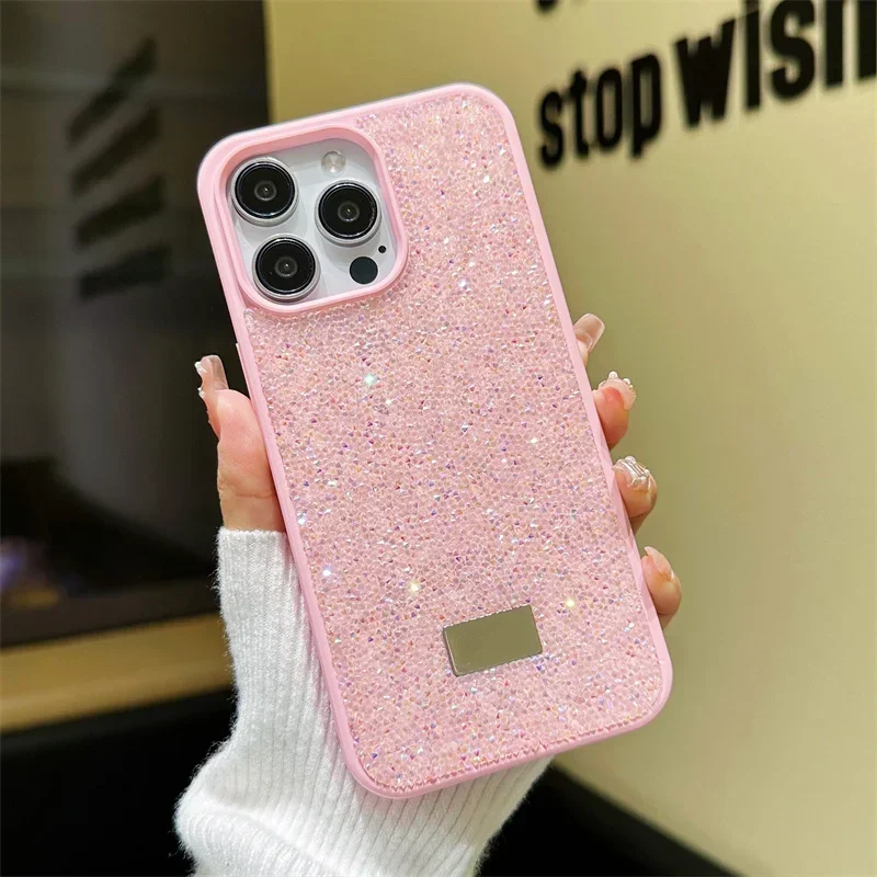 S6f06ca1fd25b4d7a83b21cfb2890fc08M.webp Luxury Bling Glitter Phone Case For iPhone 17 16 Pro Max 15Pro 14plus 13 12 Vogue Protective Soft Diamond Cover Protective Shell