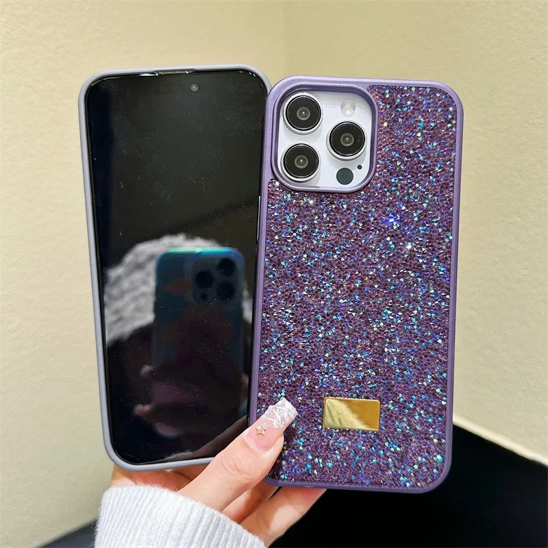 S6f07bfdb29f54d5ea618114ead04b357D.webp Luxury Bling Glitter Phone Case For iPhone 17 16 Pro Max 15Pro 14plus 13 12 Vogue Protective Soft Diamond Cover Protective Shell